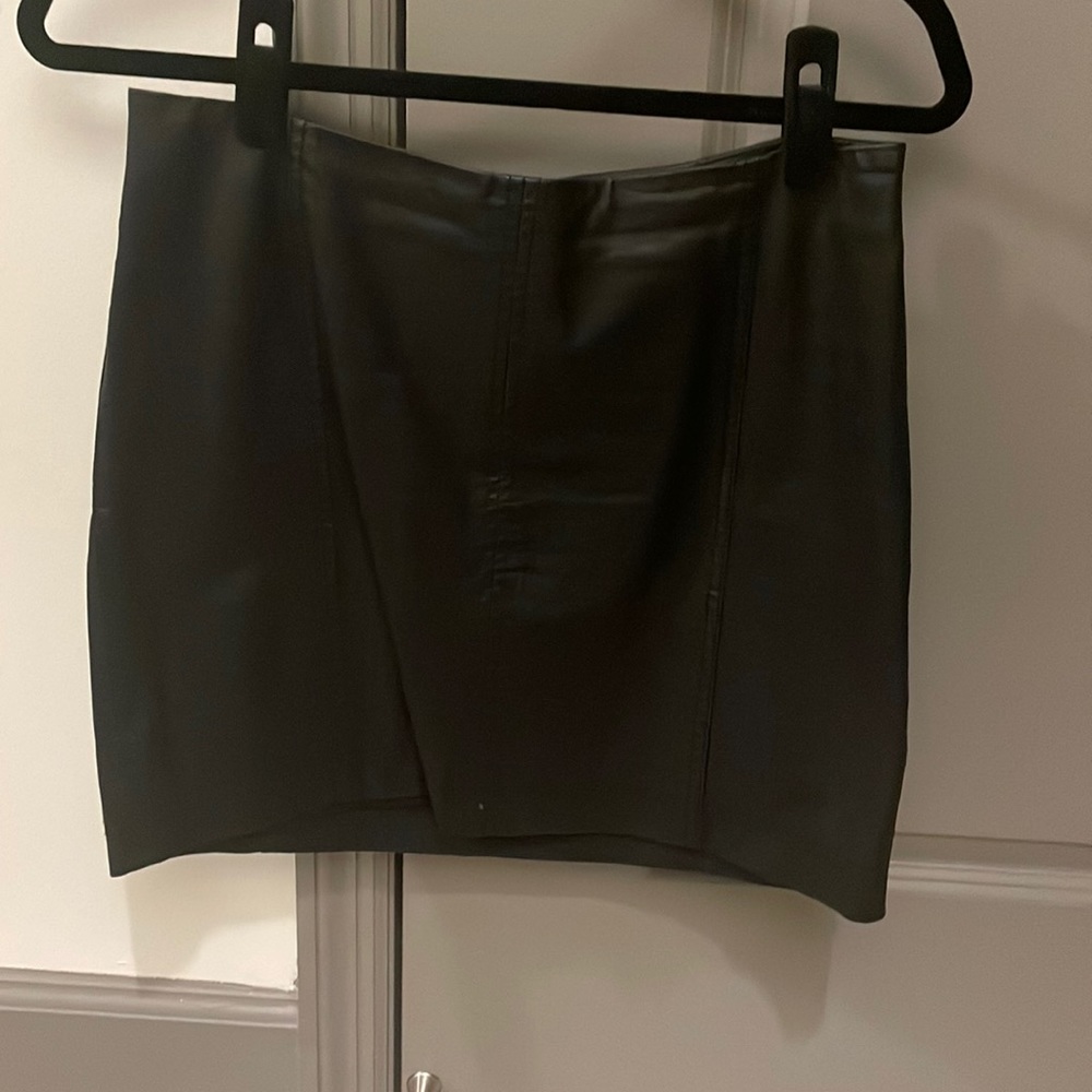 Free People Leather Skirt Black Size 8
